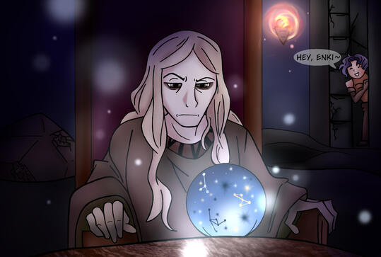 Pondering The Orb. Funger Fanart